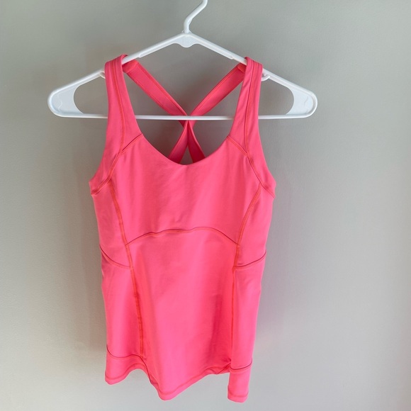 Lululemon Kanto Catch Me Tank Top - Coral Pink - Size 6 - Picture 6 of 14